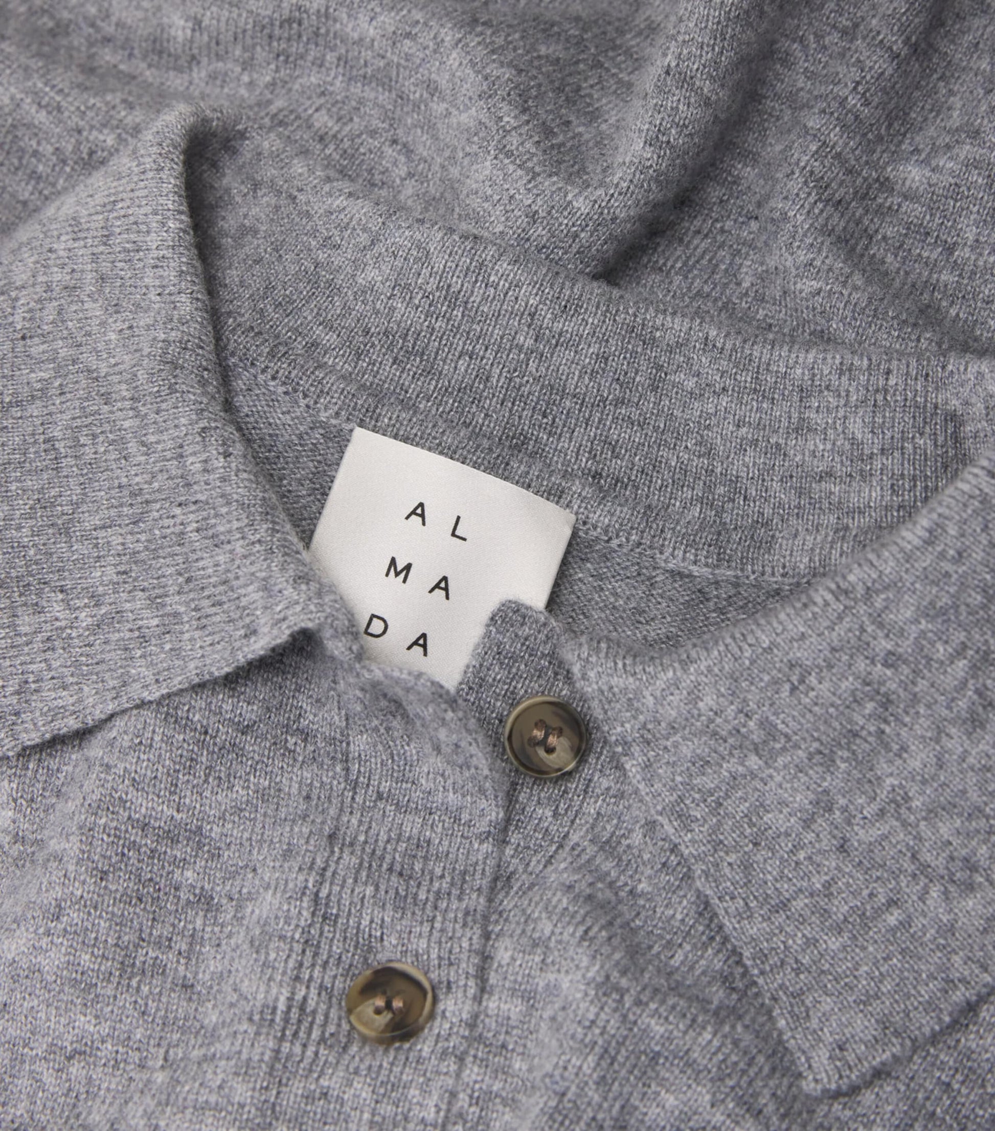 Grey Cashmere Minou Polo Sweater