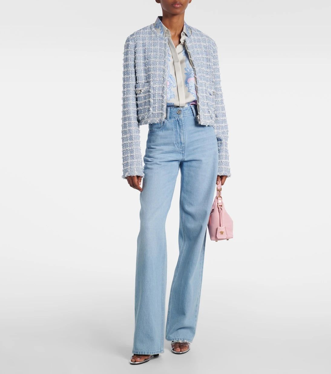 Versace - High-rise wide-leg jeans