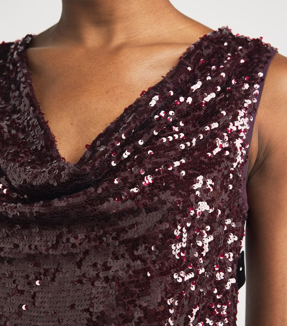 Purple Sequinned Top