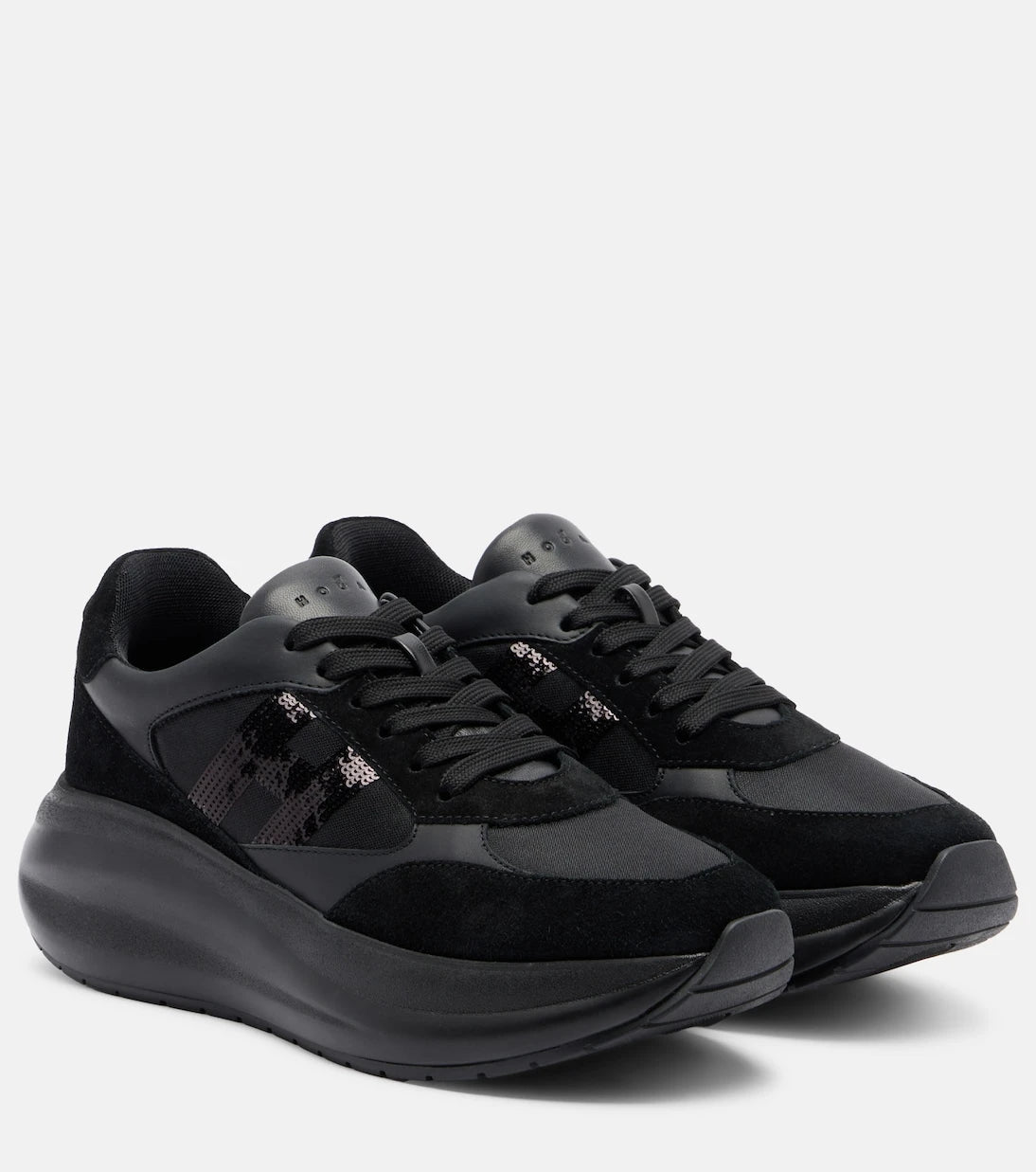 Hogan - Maxi I Active suede-trimmed sneakers