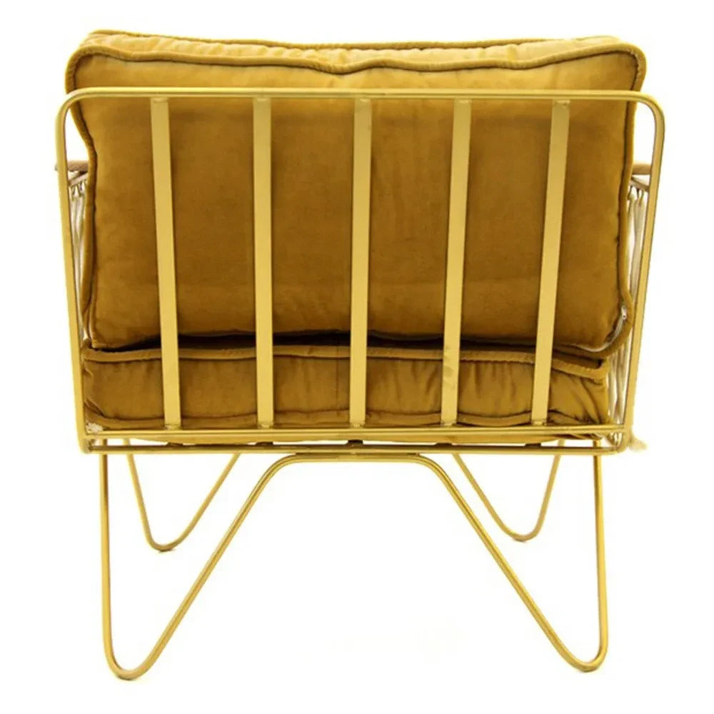 Honoré - Croisette Black Velvet Armchair | Camel
