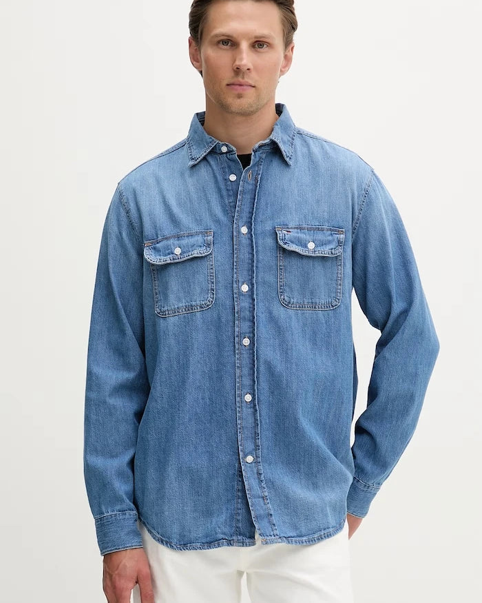 Tommy Jeans риза мъжка от деним