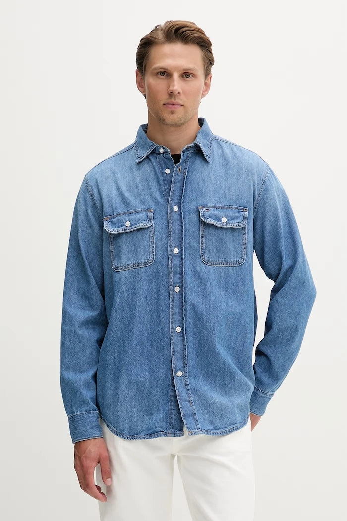 Tommy Jeans риза мъжка от деним