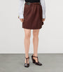LOEWE Brown Cotton-Silk Buckled Mini Skirt