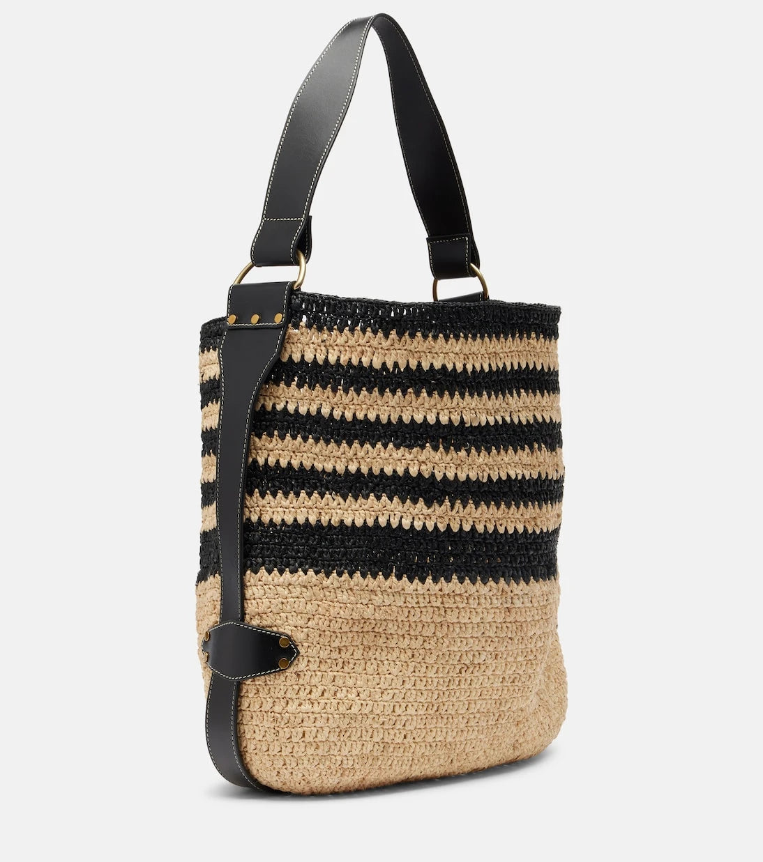 Isabel Marant - Bayia striped raffia shoulder bag