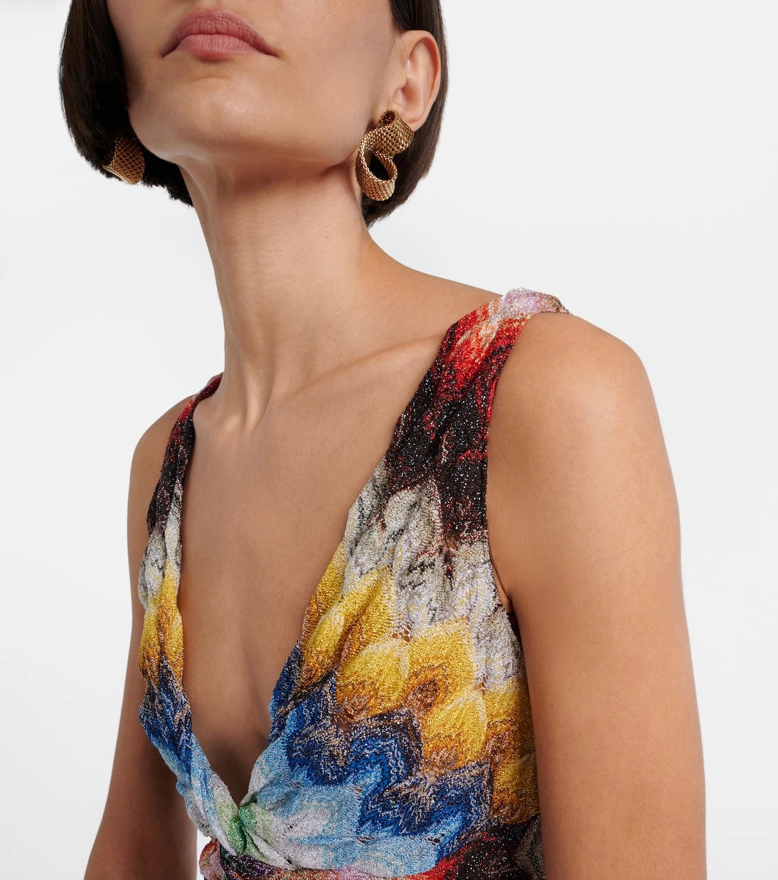 Missoni - Gathered lamé top