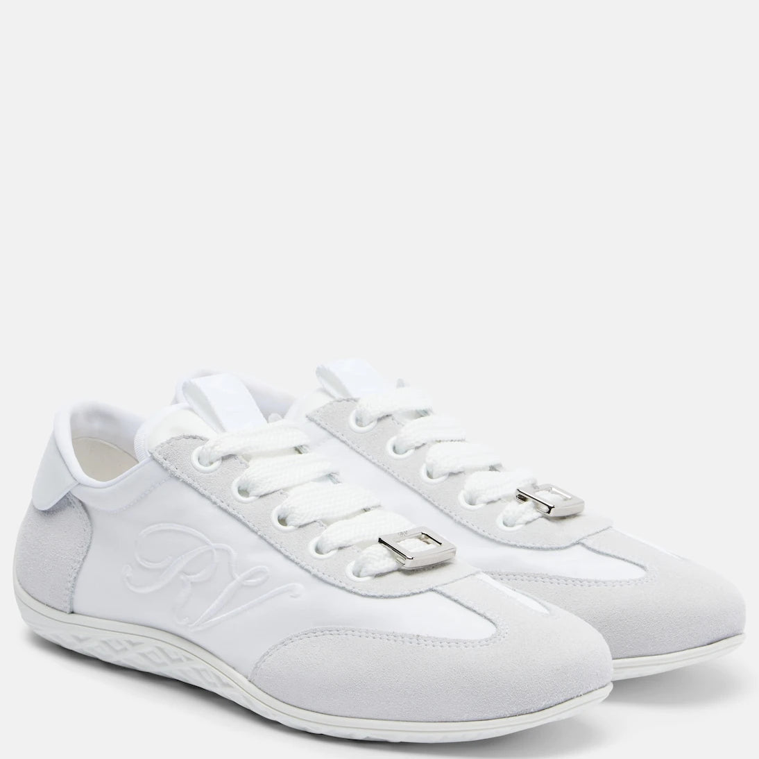 Roger Vivier - Viv Low suede-trimmed sneakers