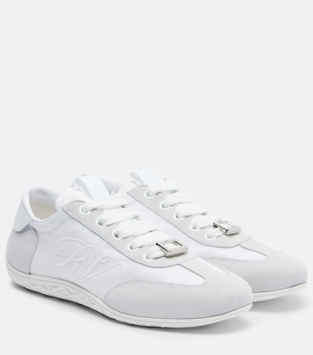 Roger Vivier - Viv Low suede-trimmed sneakers