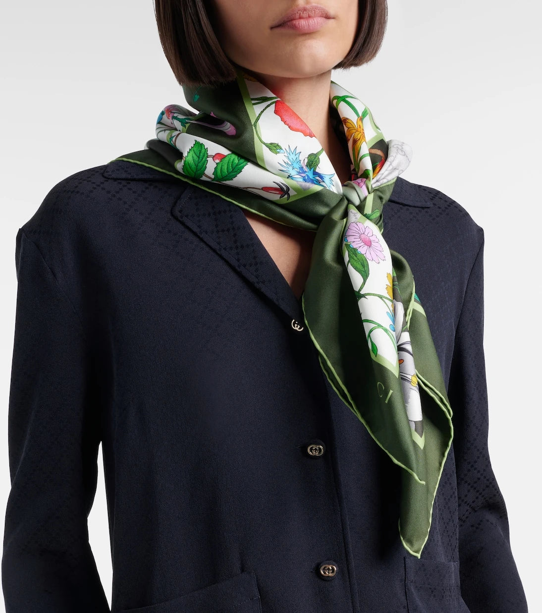Gucci - Printed silk twill scarf