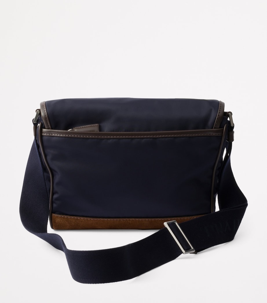 Prada Small Re-Nylon and Leather Messenger Bag