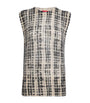 MAX&Co. White Check Knit Tank Top