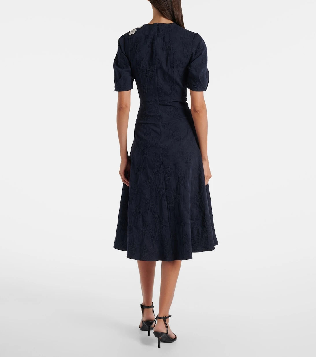 Erdem - Floral cotton-blend jacquard midi dress
