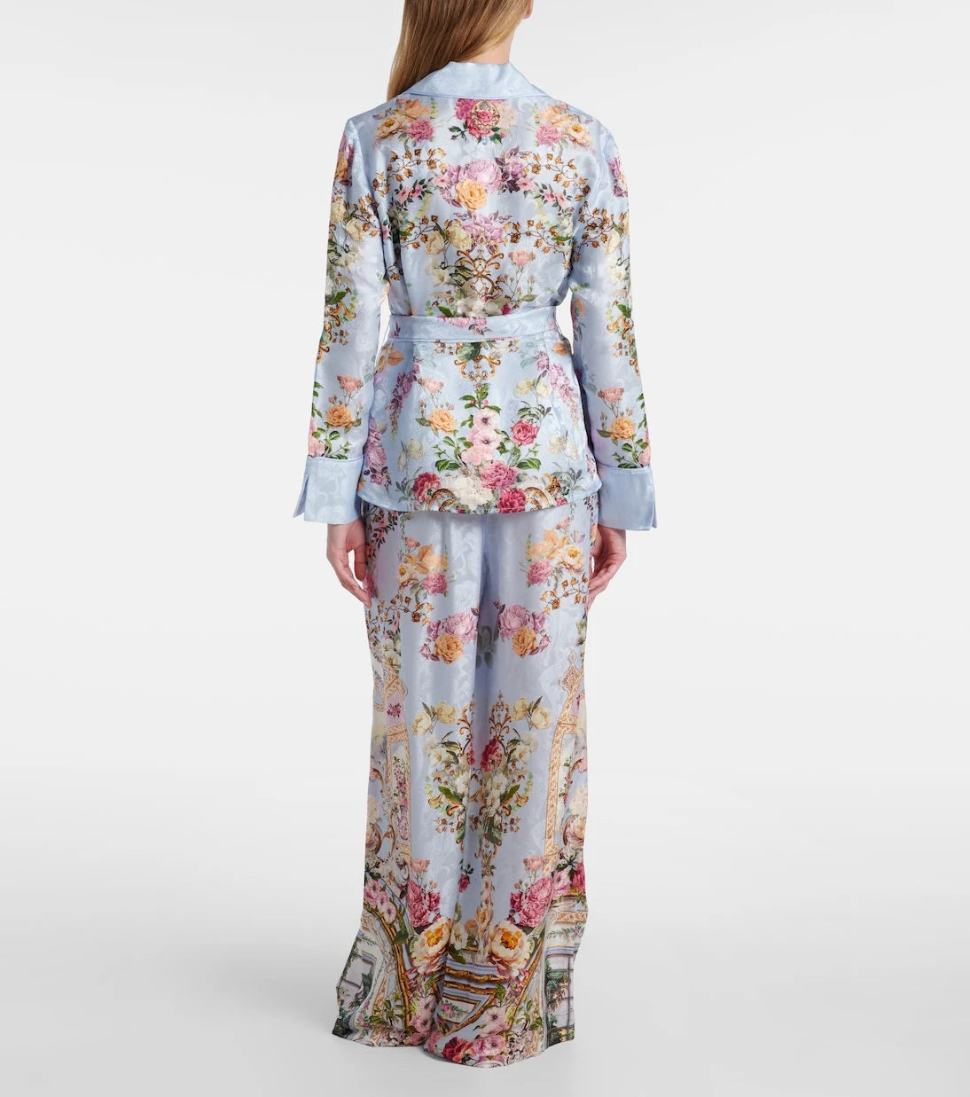 Camilla - Tiled In Time belted floral jacket