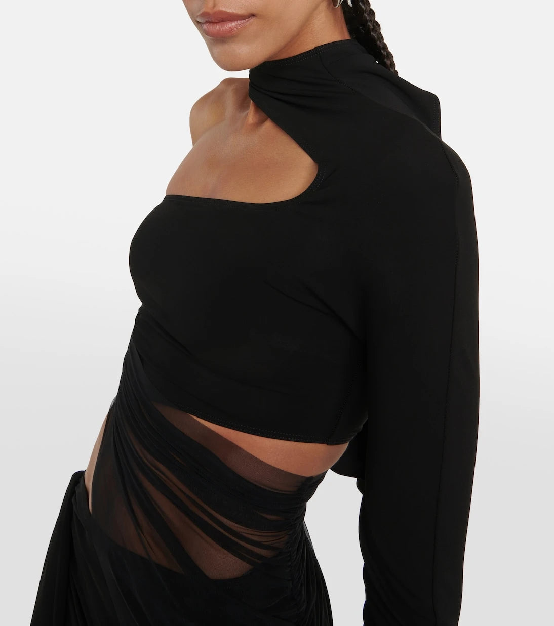 Mugler - Draped cutout minidress