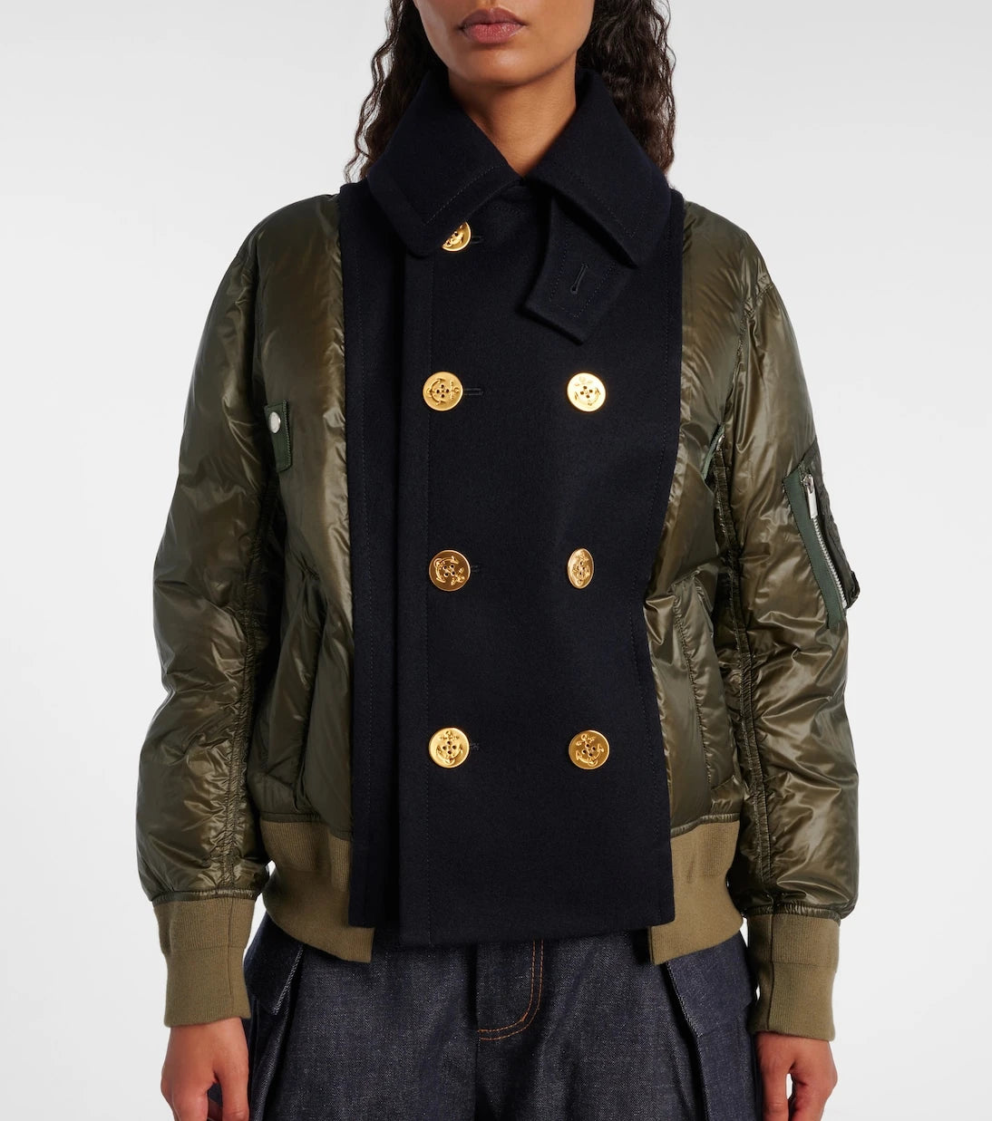 Sacai - Double-breasted down jacket