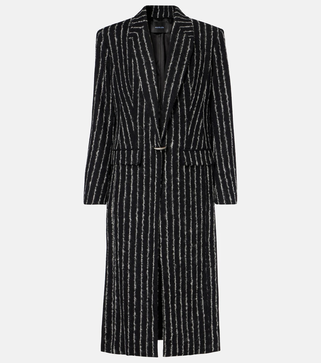 Mugler - Pinstripe wool-blend coat