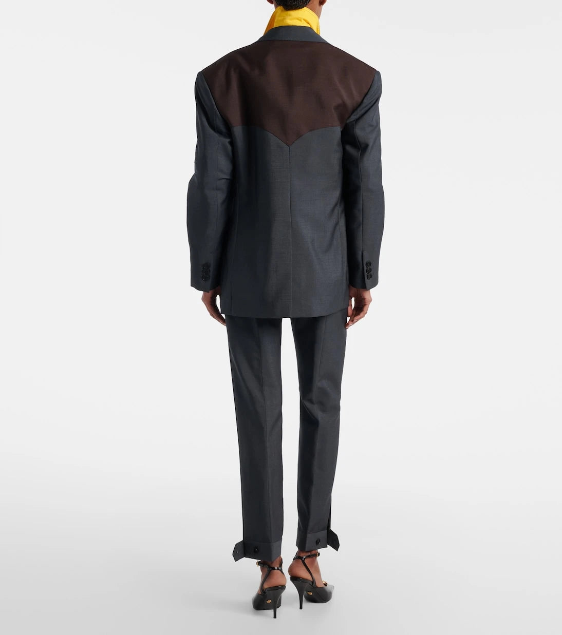 Versace - Wool and mohair tapered pants