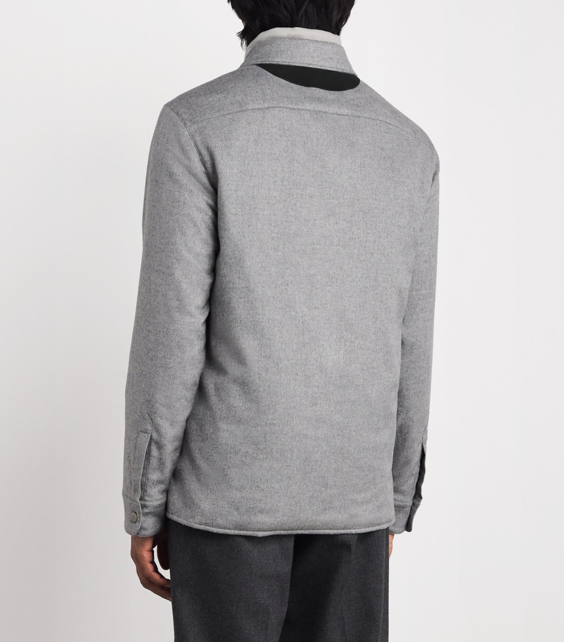 Colombo Grey Silk-Cashmere Hybrid Jacket