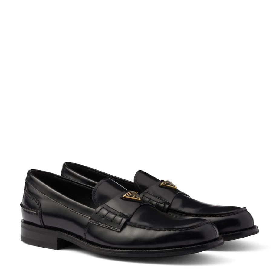 Brushed Leather Loafers