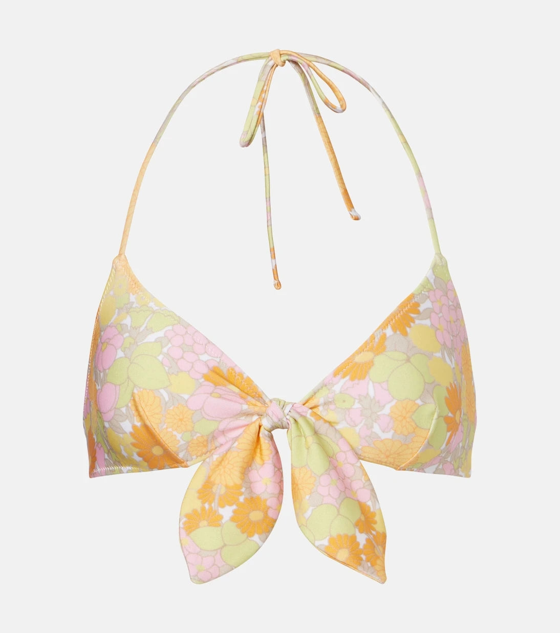 Chloé - Bow-detail floral bikini top