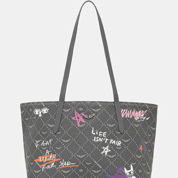 Zadig&Voltaire Kadın Sahte Deri Alışveriş Çantası Z SHOPPER MONOGRAM TAG