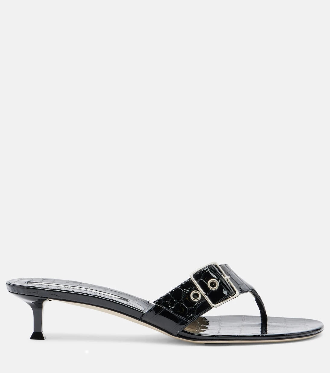 Christen - Helix patent leather thong sandals