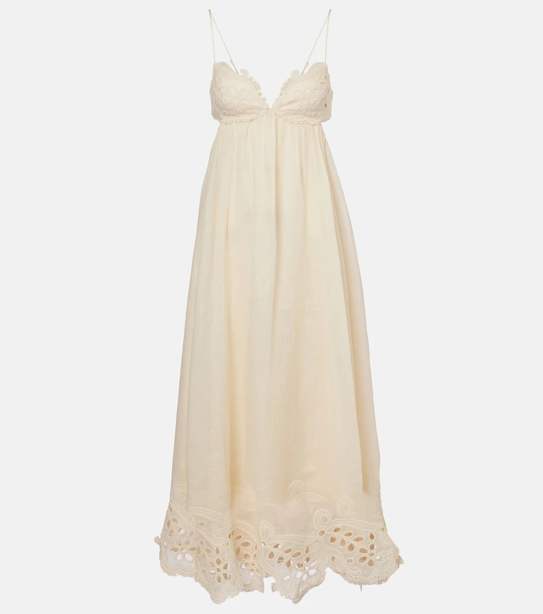 Zimmermann - Coco embroidered ramie maxi dress