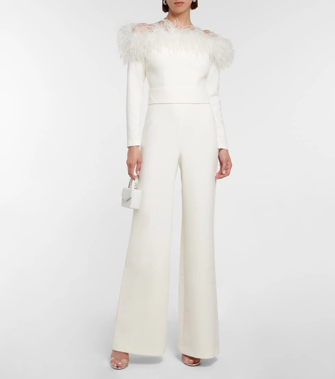 Safiyaa - Feather-trimmed jumpsuit