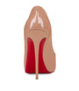 Christian Louboutin Nude Hot Chick Alta Patent Leather Peep Toe Pumps 120