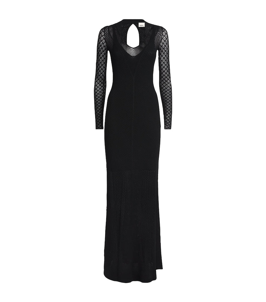 Black Knitted Florie Maxi Dress