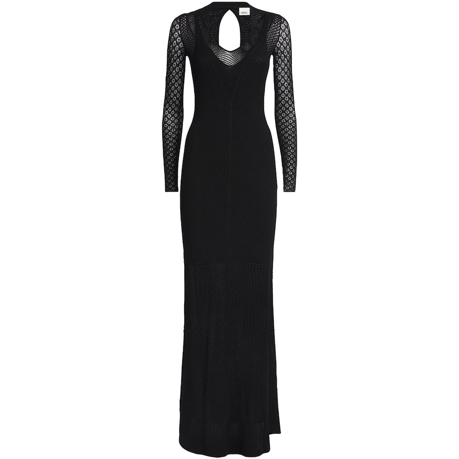 Black Knitted Florie Maxi Dress