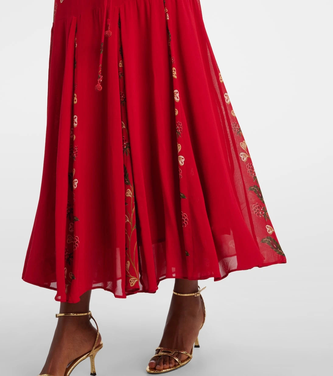 Farm Rio - Floral pleated maxi dress