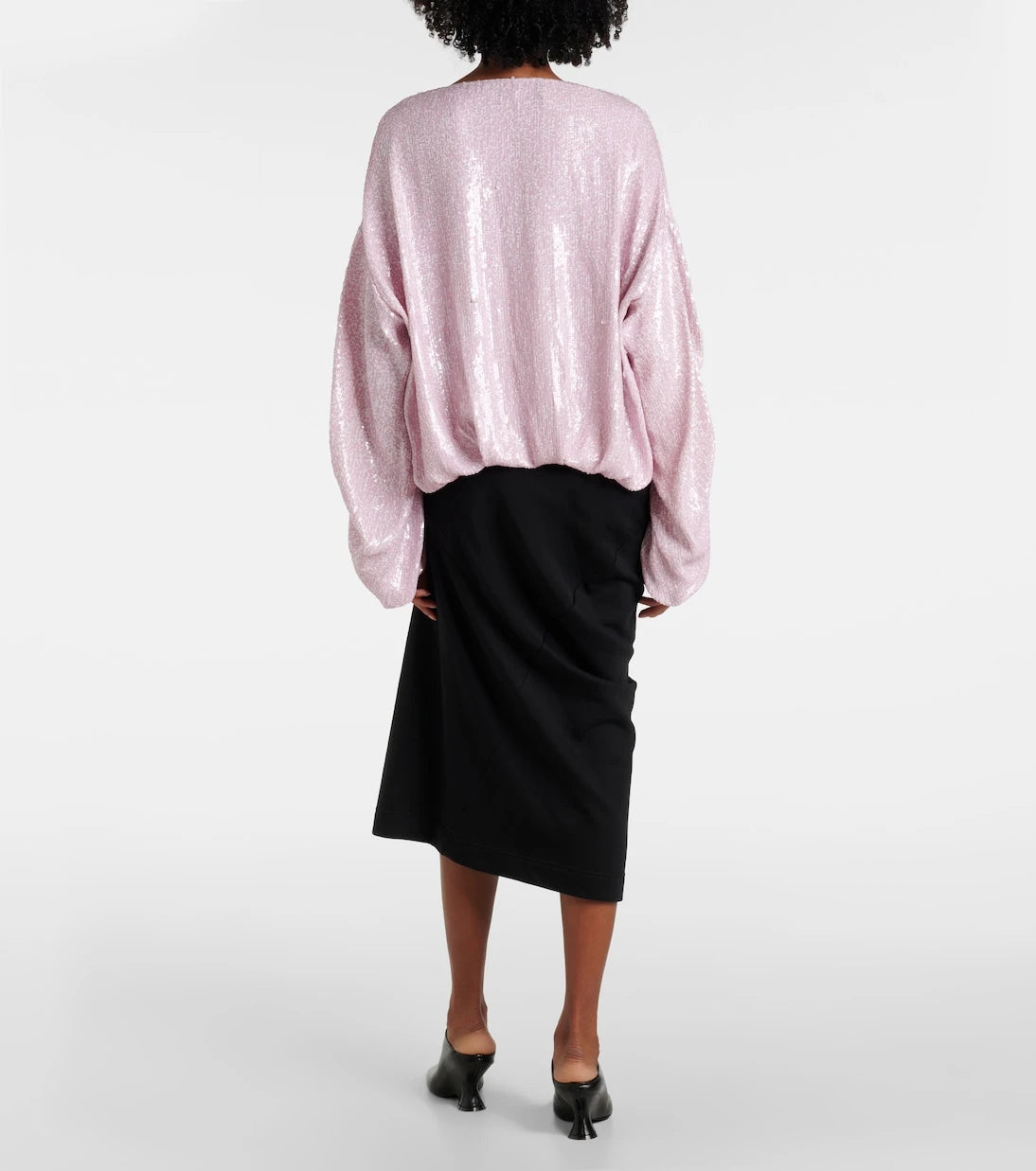 Dries Van Noten - Sequined gathered blouse