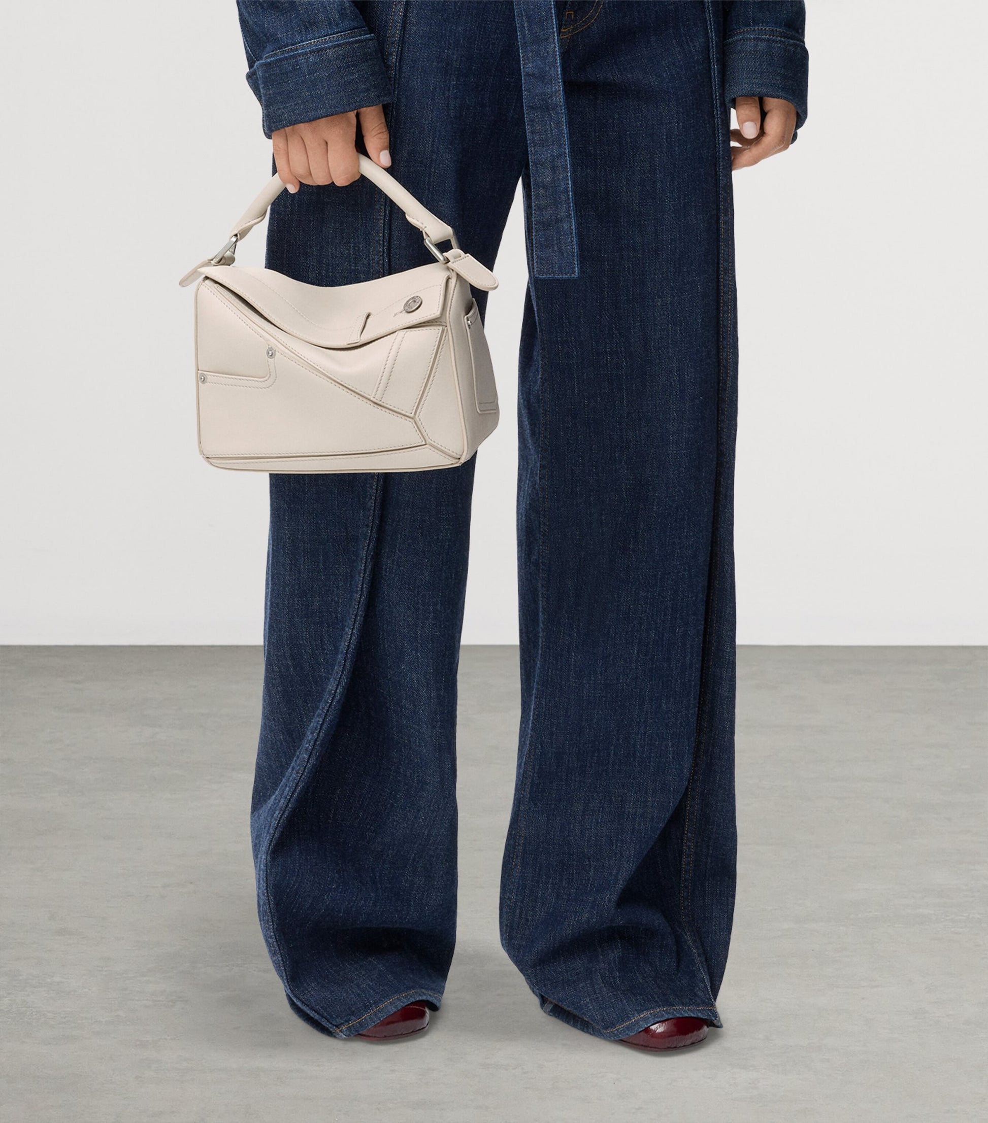 LOEWE Small Leather Puzzle Panta Top-Handle Bag