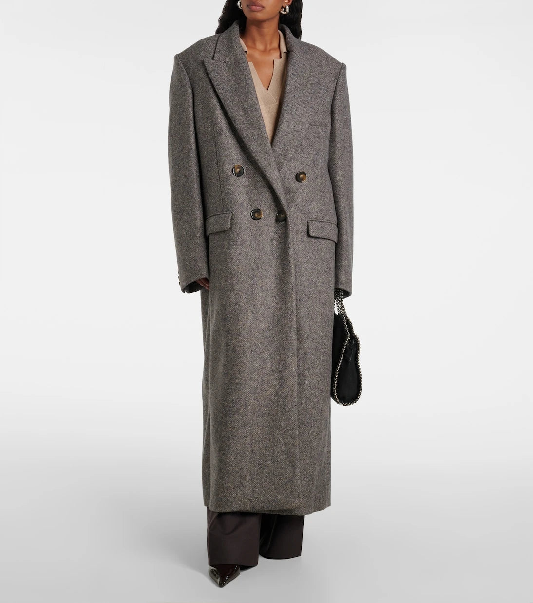 Stella McCartney - Double-breasted wool and silk-blend coat