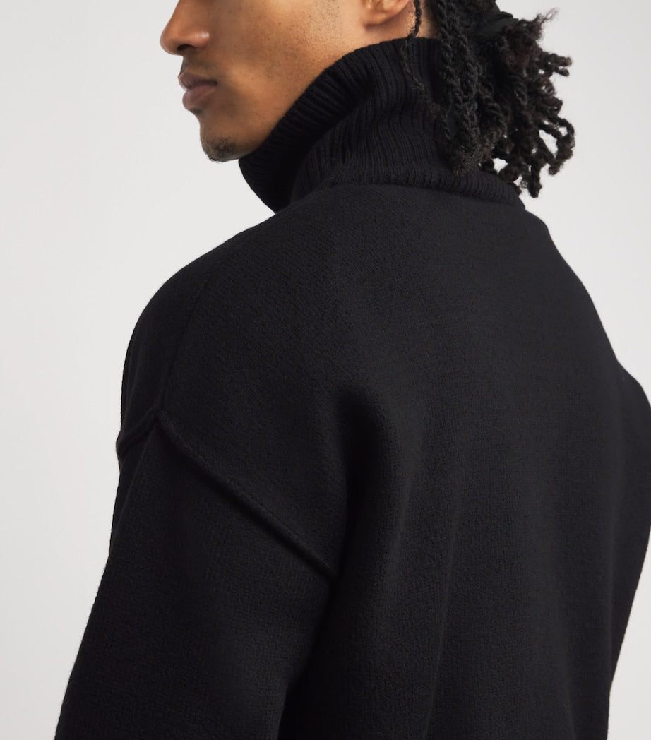 Virgin Wool Logo Rollneck Sweater