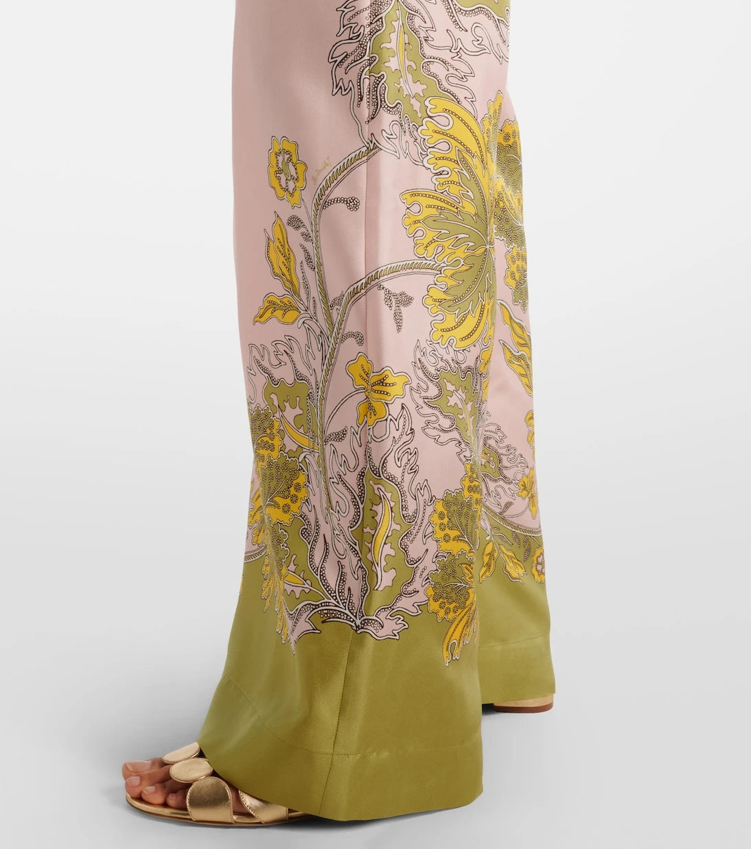 La DoubleJ - Floral silk twill palazzo pants