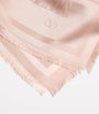 Valentino Garavani Pink Silk-Wool Toute La V Shawl