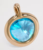 Yellow Gold and Blue Topaz Sweetie Pendant Charm