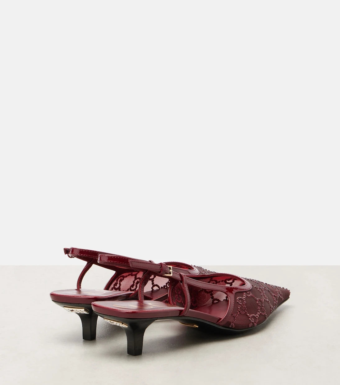 Gucci - GG Demi mesh slingback pumps