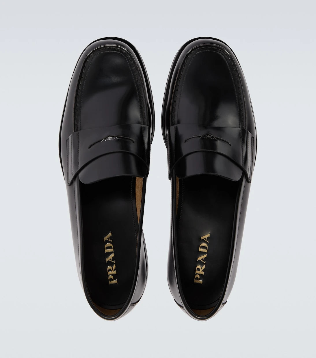 Prada - Leather penny loafers