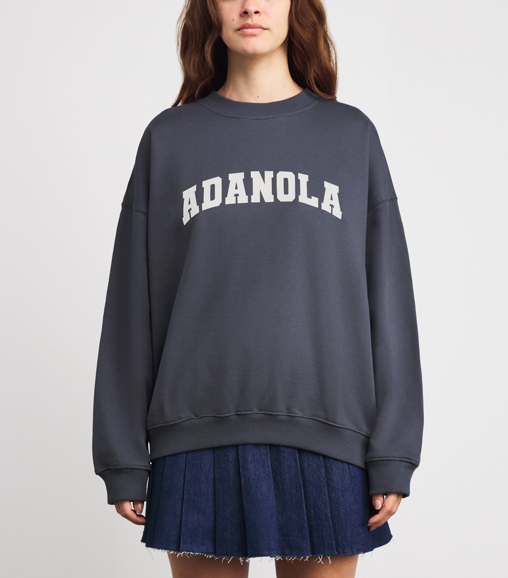 Adanola Navy Oversized Varsity Sweatshirt