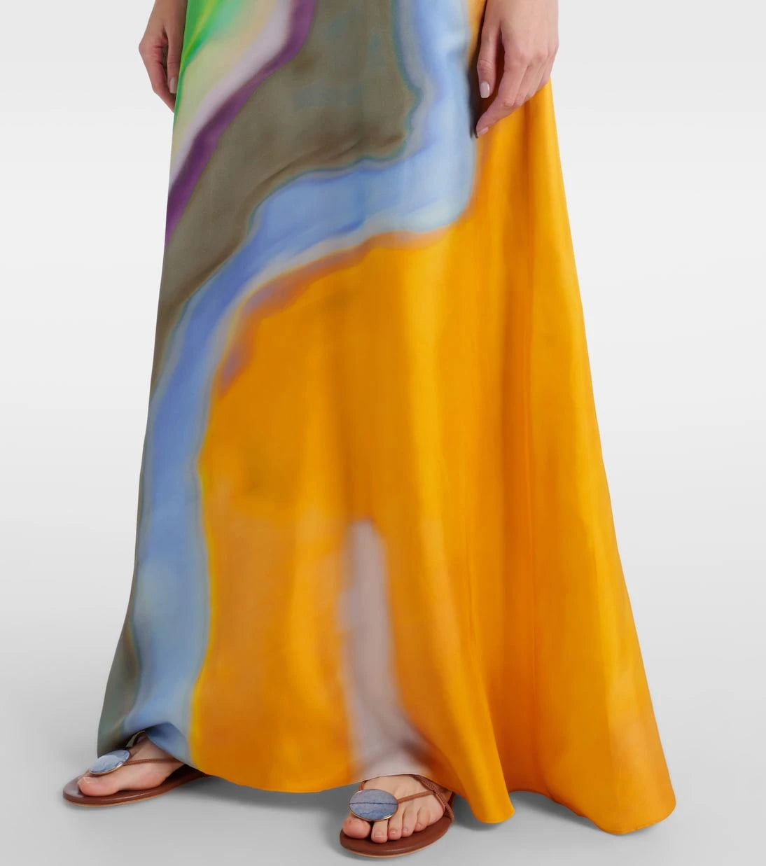 Christopher Esber - Printed silk satin maxi dress