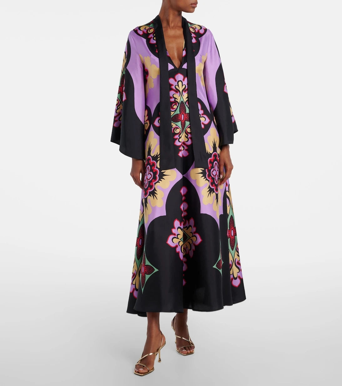 La DoubleJ - Palazzo Placée silk twill maxi dress
