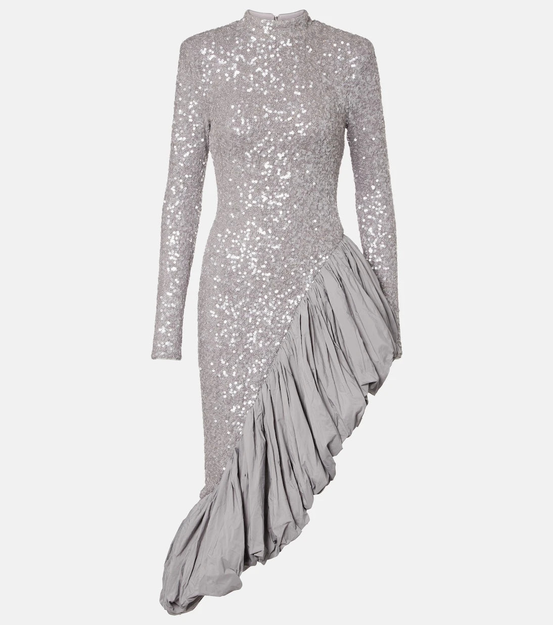 Rotate - Sequined asymmetric midi dress