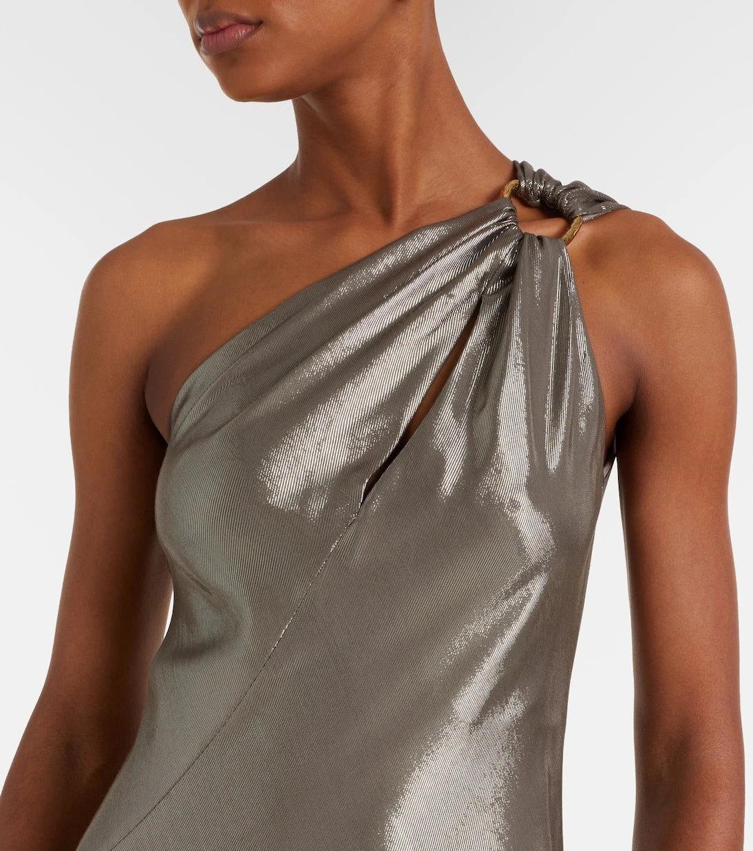 Max Mara - Odissea one-shoulder lamé gown