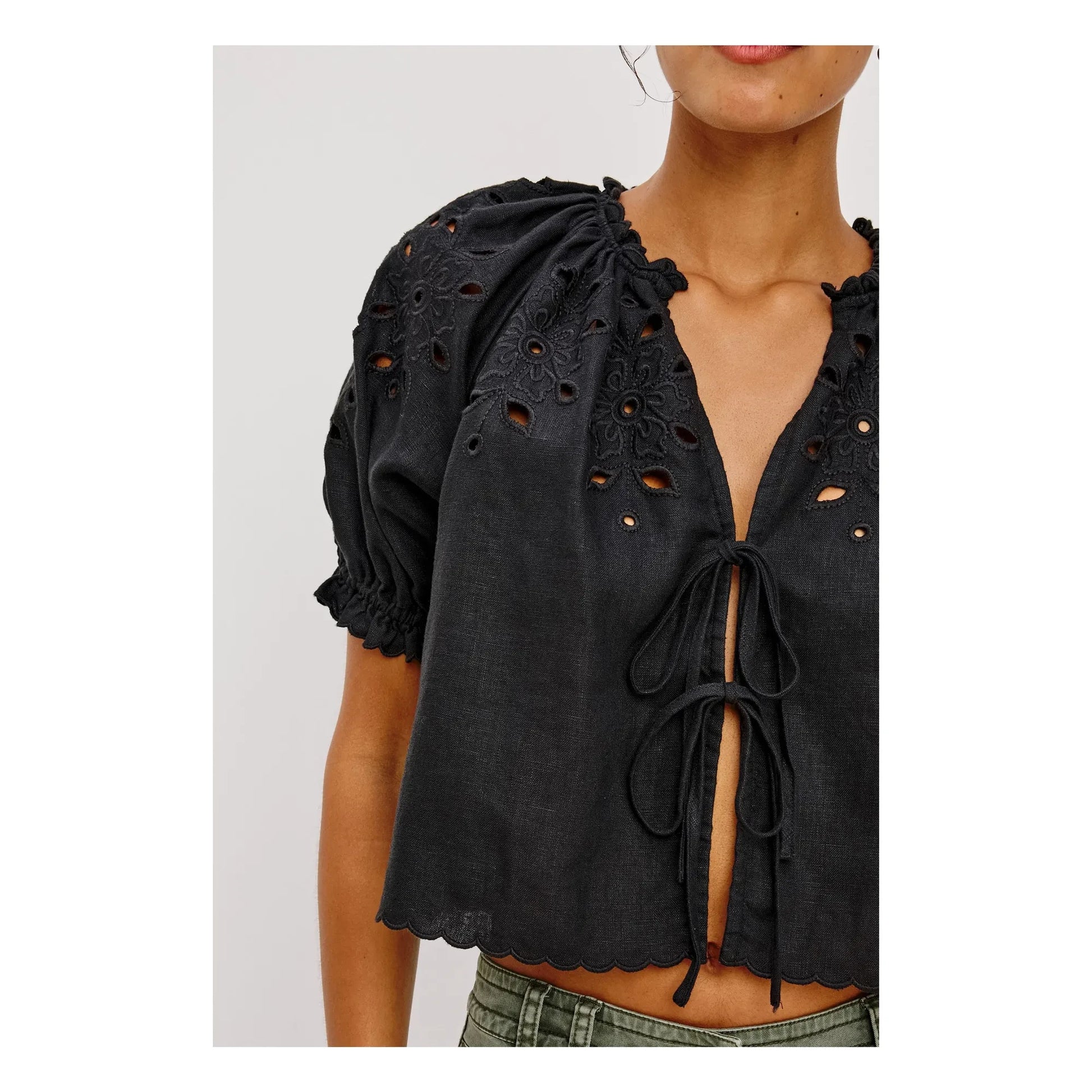 Rails - Lizbeth English Embroidery Blouse | Black