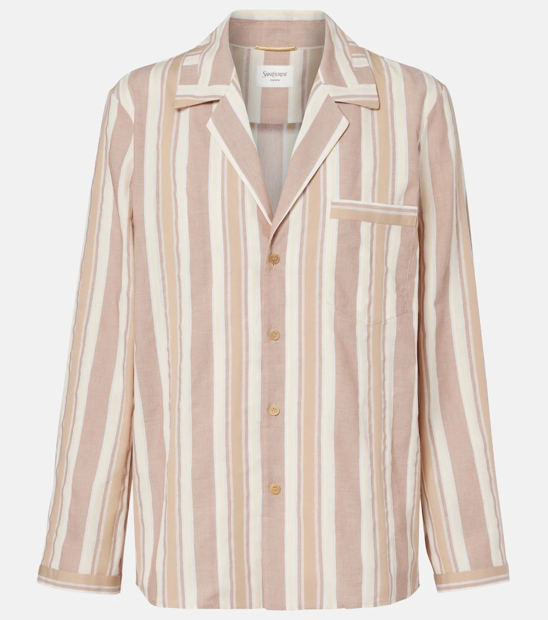 Saint Laurent - Striped cotton pajama shirt