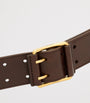 Saint Laurent Beige Leather Double-Pin Belt