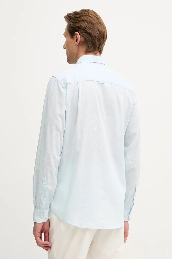 U.S. Polo Assn. erkek pamuklu LINEN BLEND LS gömlek